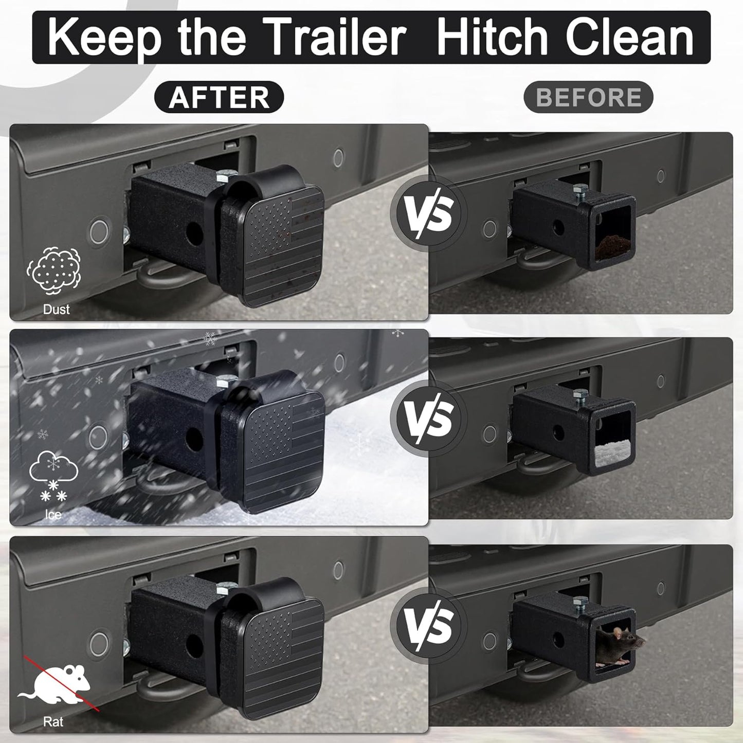 American Flag Hitch Cover
