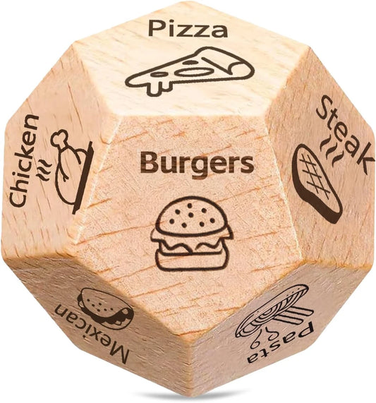 Wooden Food Decision Dice