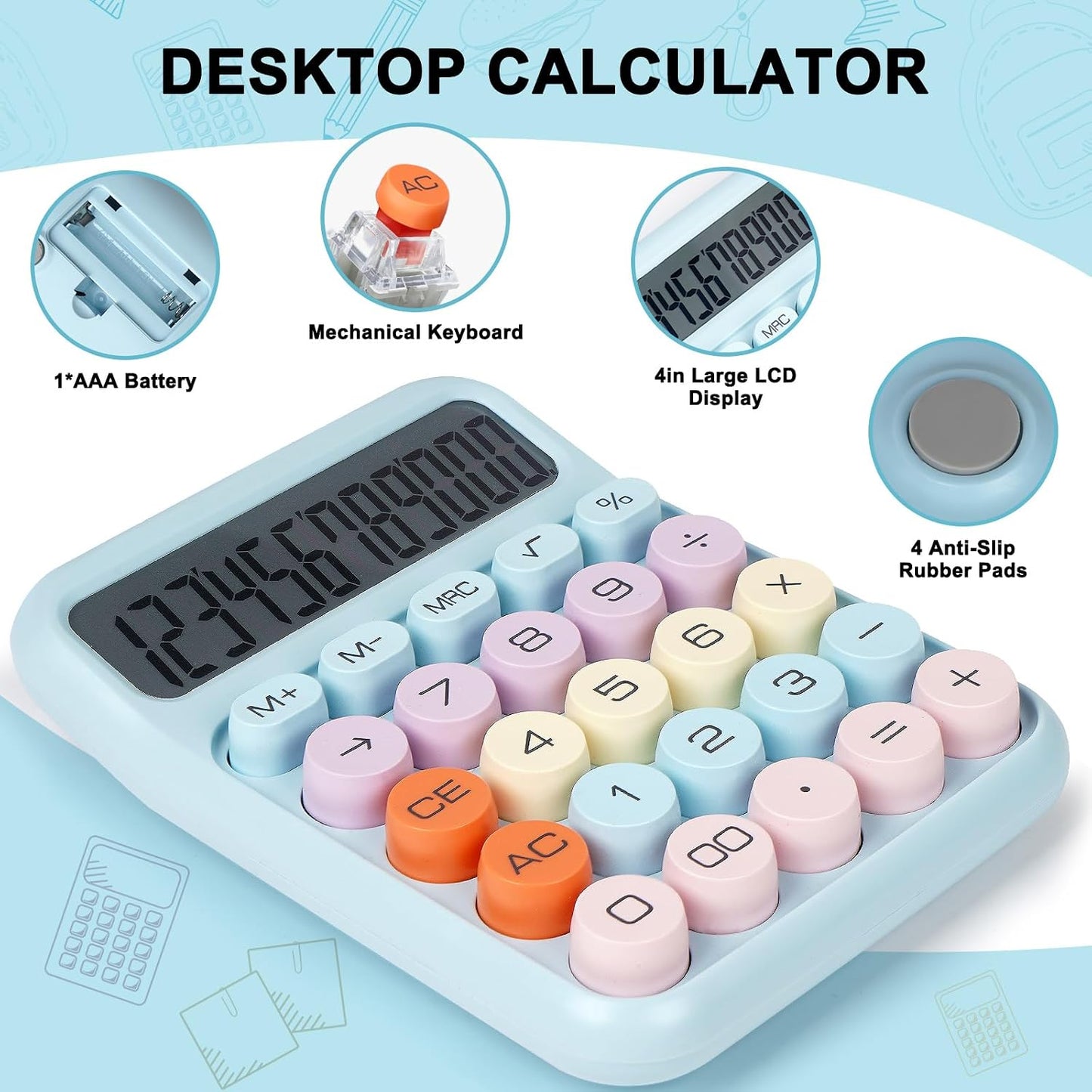 Chic Easy-Use Desk Calculator