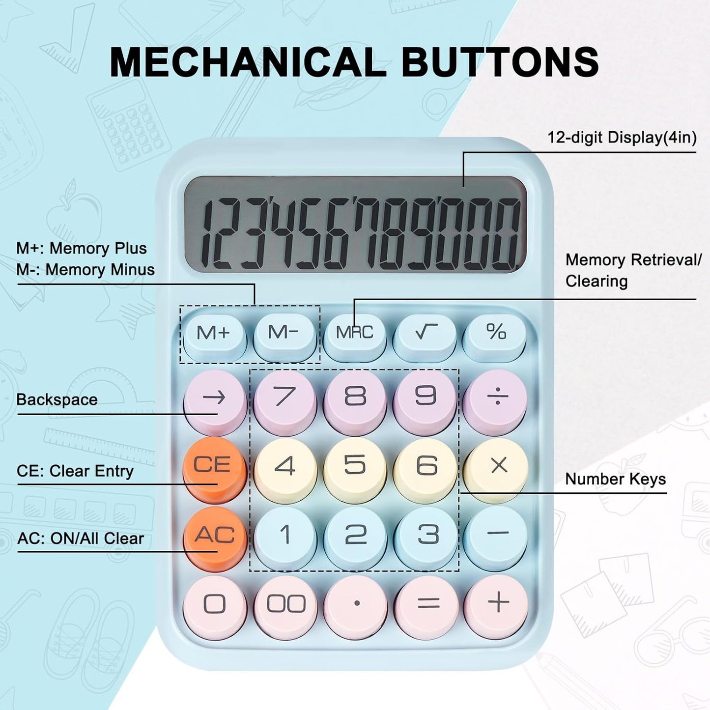 Chic Easy-Use Desk Calculator